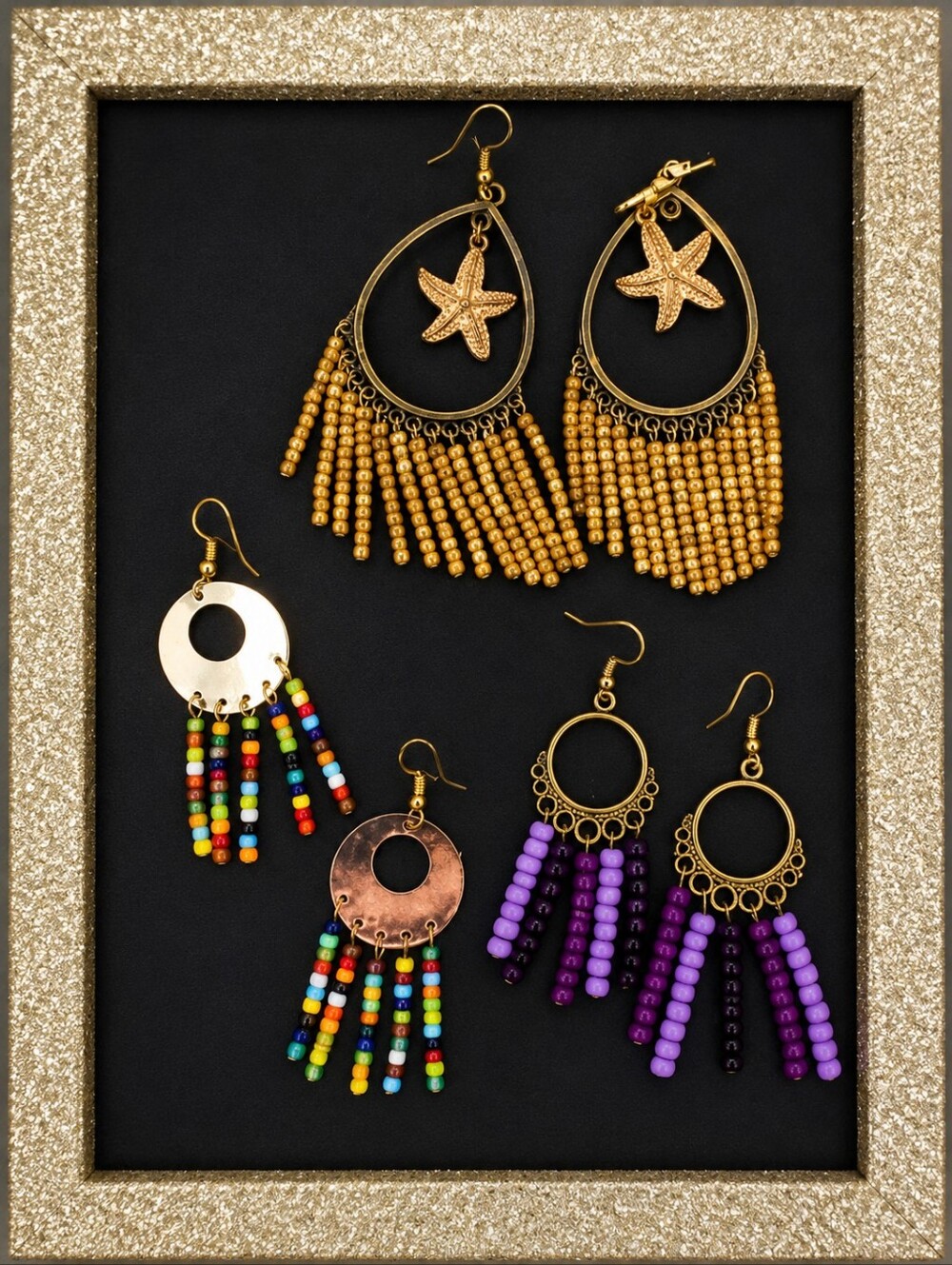 Set of 3 Chandelier Earrings